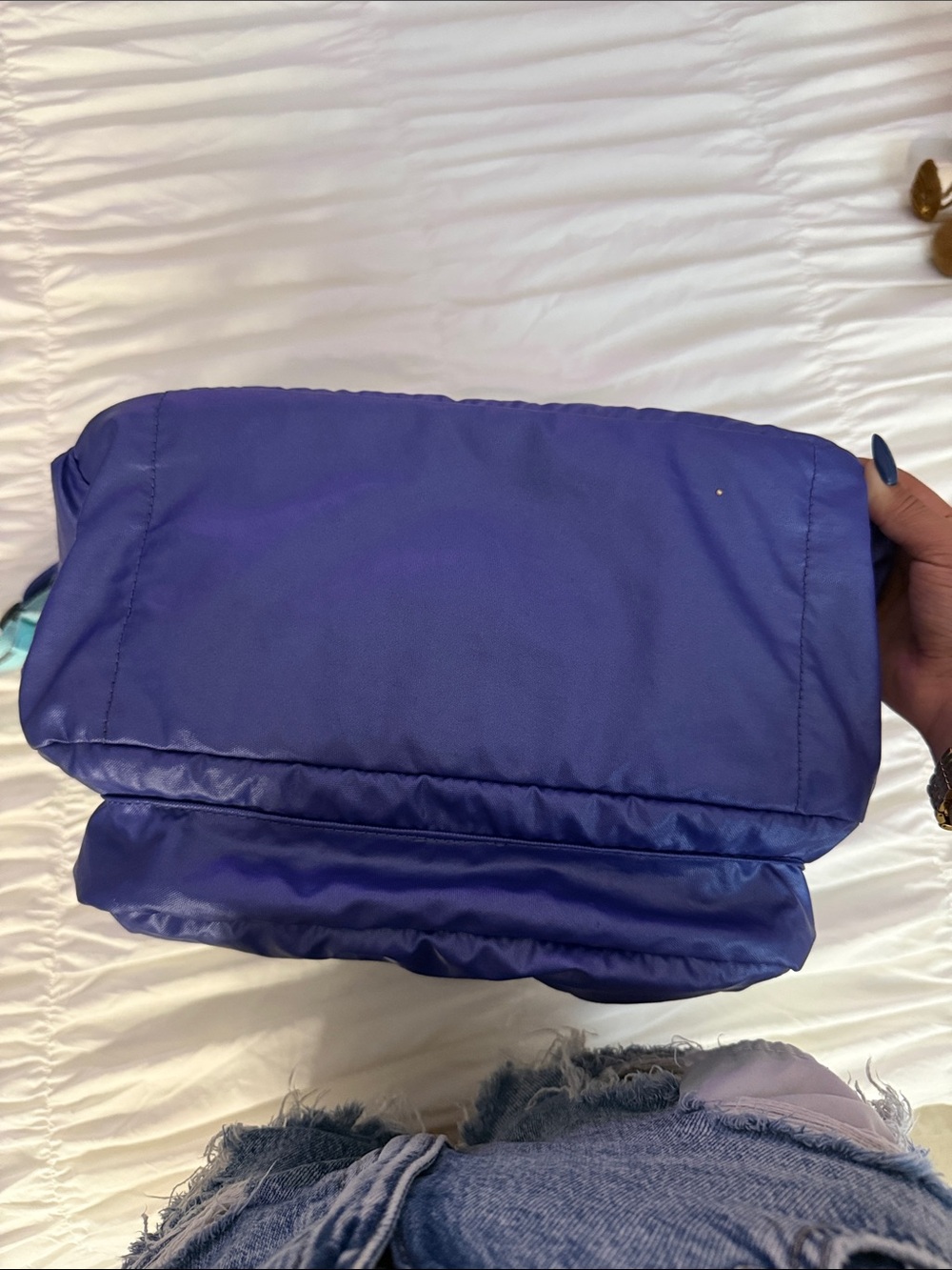 Kipling Violet Nylon Backpack with Teal Trim - Picture 3 of 3